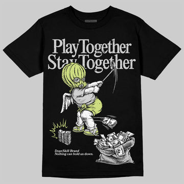 Jordan 4 GS “Light Lemon Twist” DopeSkill T-Shirt Play together, Stay together Graphic Streetwear - black
