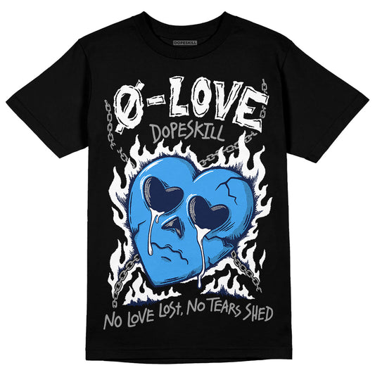 Jordan 3 "Midnight Navy" DopeSkill T-Shirt No Love Graphic Streetwear - Black
