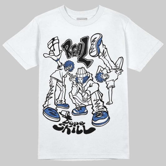 Awake NY x Jordan 5 Retro 'Black Racer Blue' DopeSkill T-Shirt Real Y2K Players Graphic Streetwear - White 
