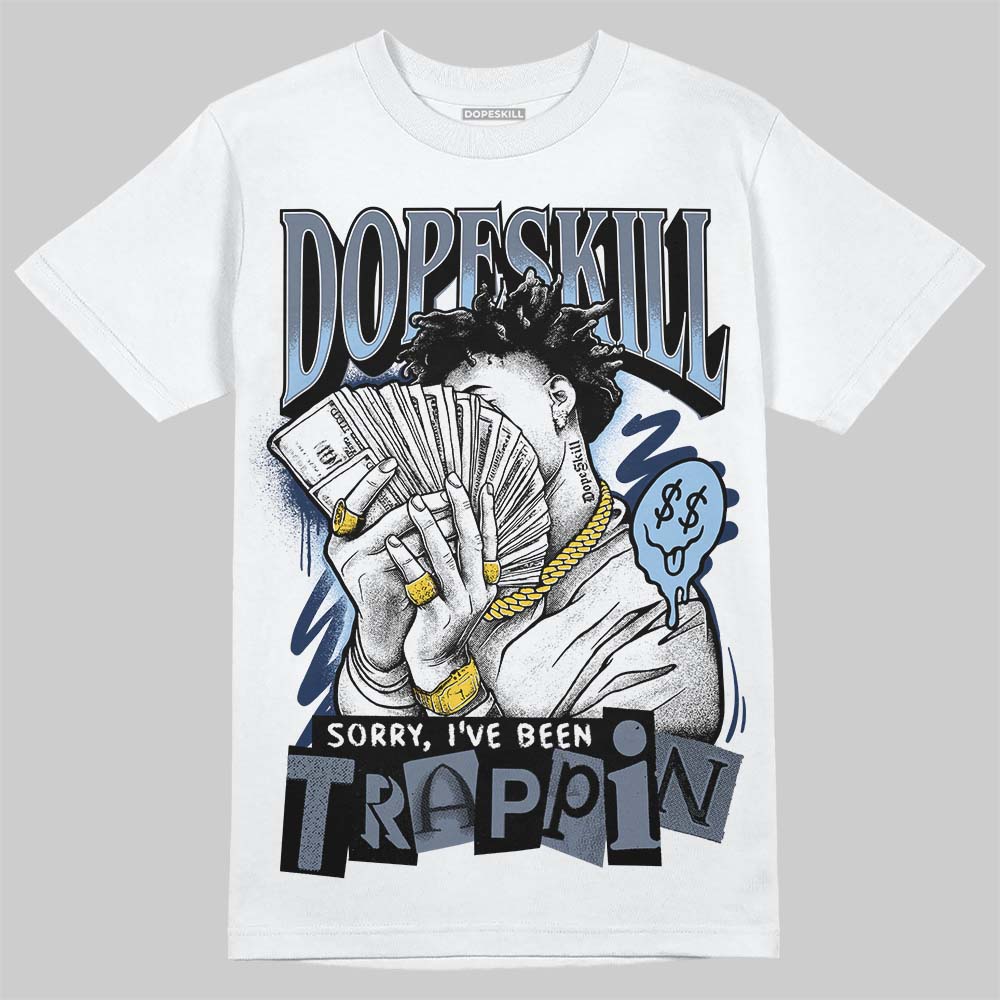 New Balance 9060 Arctic Grey DopeSkill T-Shirt Sorry I've Been Trappin Graphic Streetwear - White