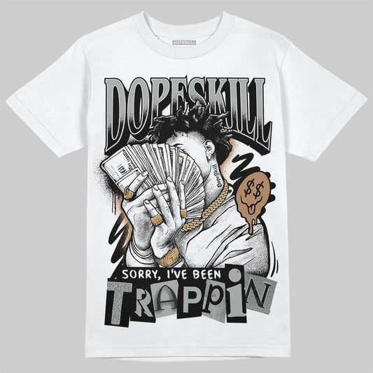 New Balance 1906R ‘White Gold’ DopeSkill T-Shirt Sorry I've Been Trappin Graphic Streetwear - White