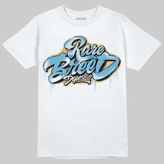 Jordan 4 Denim “Worn Blue” DopeSkill T-Shirt Rare Breed Type Graphic Streetwear - White