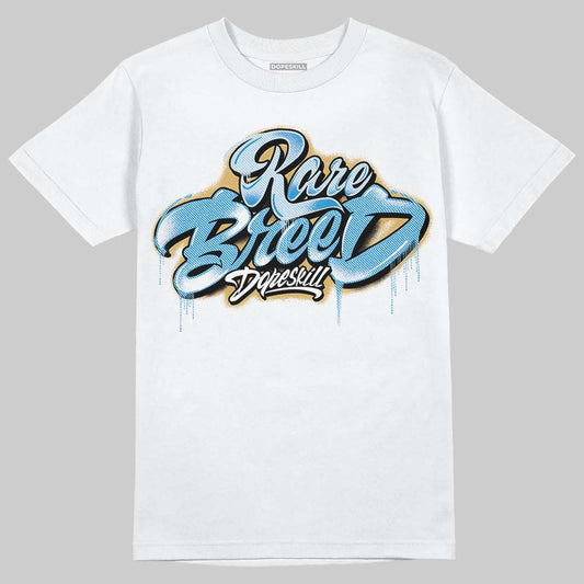 Jordan 4 Denim “Worn Blue” DopeSkill T-Shirt Rare Breed Type Graphic Streetwear - White