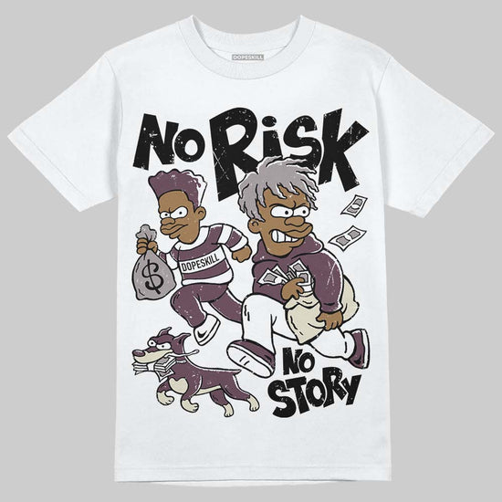 A Ma Maniére x Air Jordan 5 “Violet Ore” DopeSkill T-Shirt No Risk No Story Graphic Streetwear - White