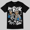 Jordan 9 Cool Grey DopeSkill T-Shirt No Risk No Story Graphic Streetwear - Black