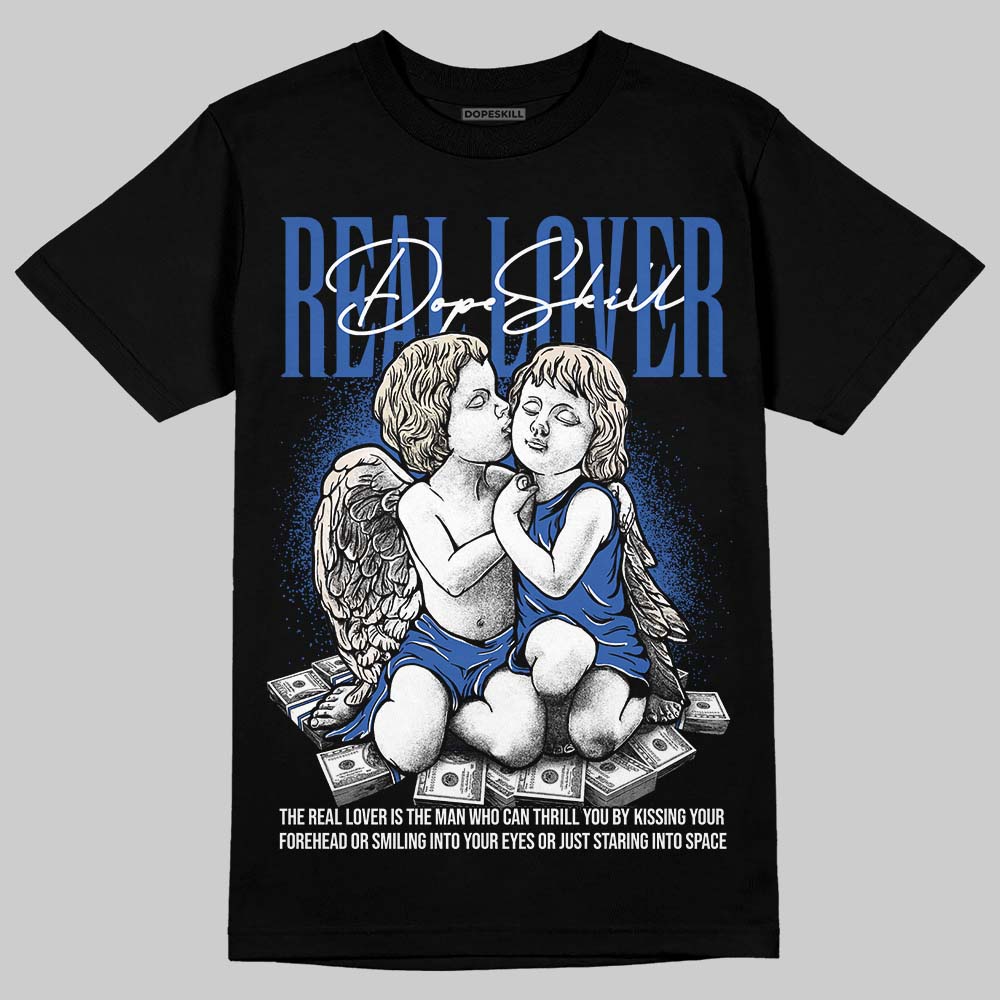 Jordan 1 Low Travis Scott x Fragment DopeSkill T-Shirt Real Lover Graphic Streetwear - Black