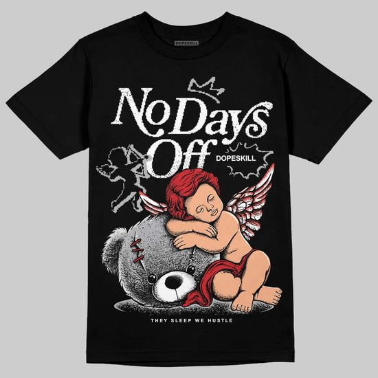 Jordan 4 OG “White Cement” DopeSkill T-Shirt New No Days Off Graphic Streetwear - Black