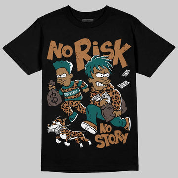 Adidas Samba OG Leopard Pack Collegiate Green DopeSkill T-Shirt No Risk No Story Graphic Streetwear - Black