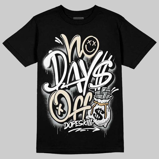 Jordan 5 Retro Reverse Metallic DopeSkill T-Shirt No Days Off Graphic Streetwear - Black