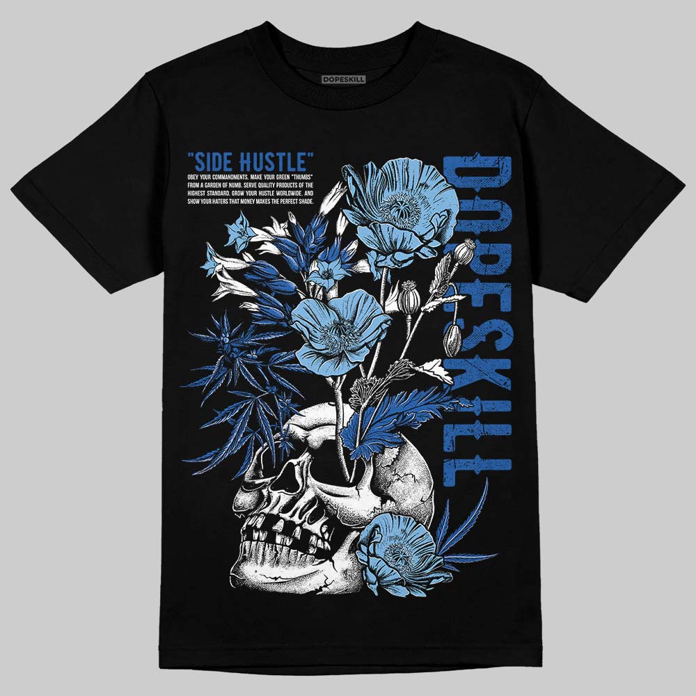 Air Foamposite One “International Blue” DopeSkill T-Shirt Side Hustle Graphic Streetwear - Black