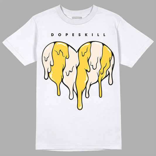Jordan 4 "Sail" DopeSkill T-Shirt Slime Drip Heart Graphic Streetwear - White