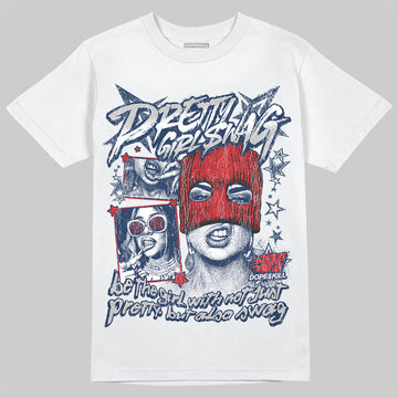 Jordan 4 SB “Summit White/Navy” DopeSkill T-Shirt Pretty Girl Swag Graphic Streetwear - White