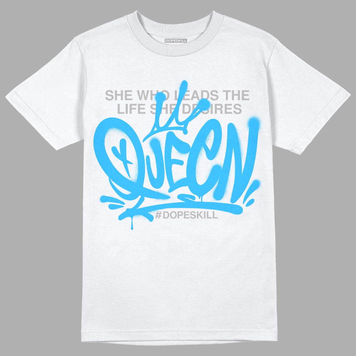 Jordan 2 Low "University Blue" DopeSkill T-Shirt Queen Graphic Streetwear - White