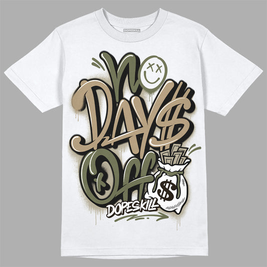 Air Max 90 Ballistic Neutral Olive DopeSkill T-Shirt No Days Off Graphic Streetwear - White 