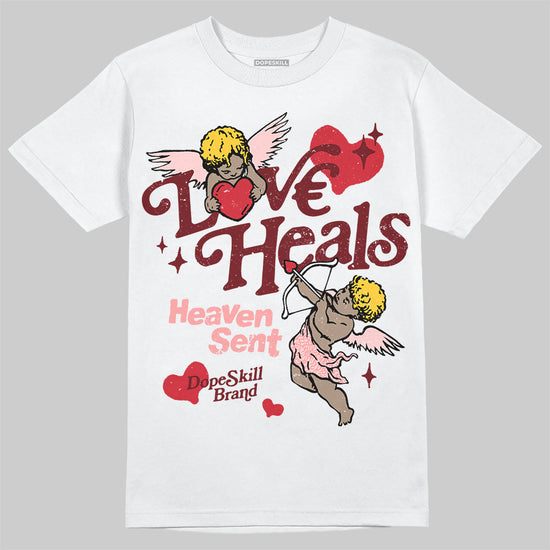 Jordan 3 Retro Valentine's Day Treat Yourself (2025) DopeSkill T-Shirt New Love Heals Graphic Streetwear - White