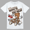 Jordan 3 Retro Palomino DopeSkill T-Shirt Money Is Our Motive Bear Graphic Streetwear - White