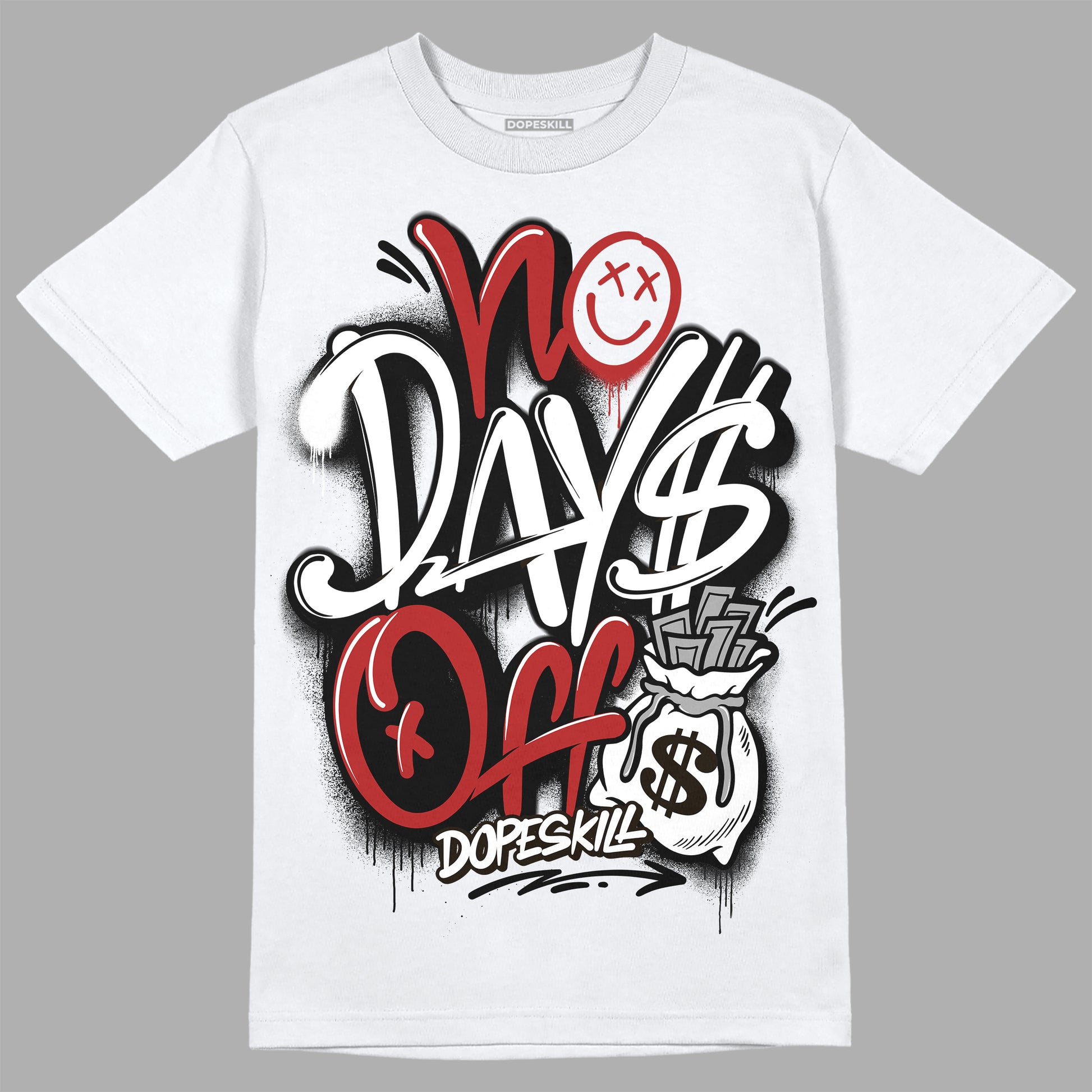 Jordan 14 "Black/White" DopeSkill T-Shirt No Days Off Graphic Streetwear - White 