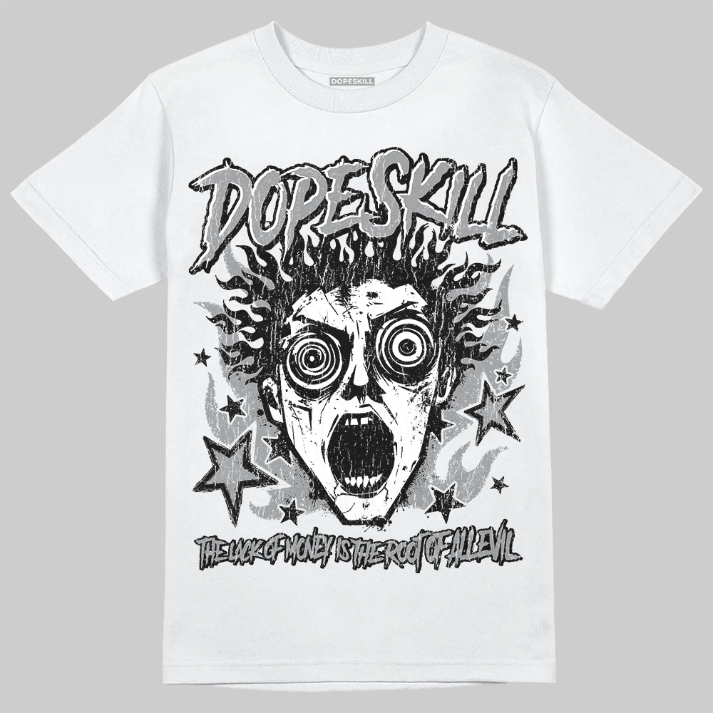 Jordan 5 Retro Wolf Grey (2026) DopeSkill T-Shirt Root of Evil Graphic Streetwear - WHite 
