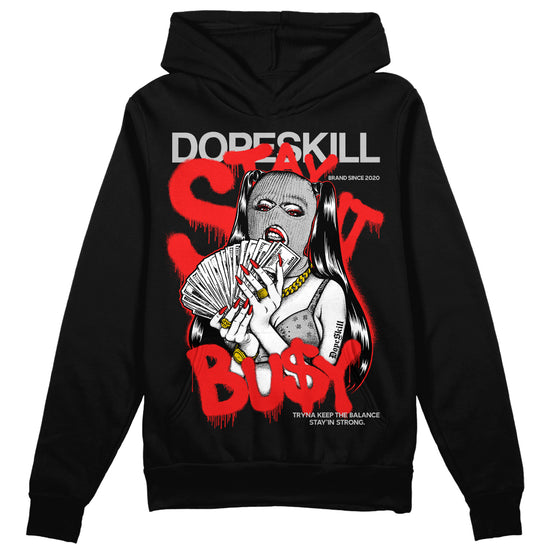 Jordan Spizike Low Bred DopeSkill Hoodie Sweatshirt Stay It Busy Graphic Streetwear - Black