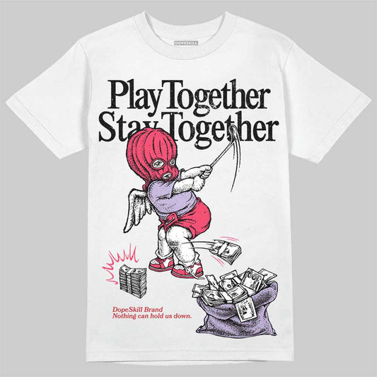 Jordan 5 Low “Peanut Butter Jelly” DopeSkill T-Shirt Play together, Stay together Graphic Streetwear - White