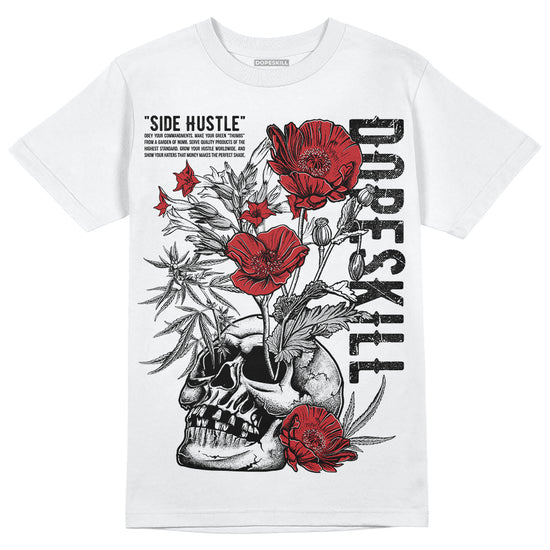 Jordan 12 “Red Taxi” DopeSkill T-Shirt Side Hustle Graphic Streetwear - White