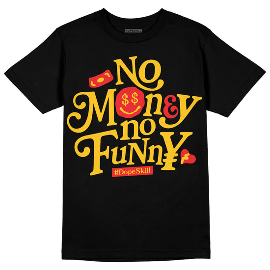 Yellow Sneakers DopeSkill T-Shirt No Money No Funny Graphic Streetwear - Black