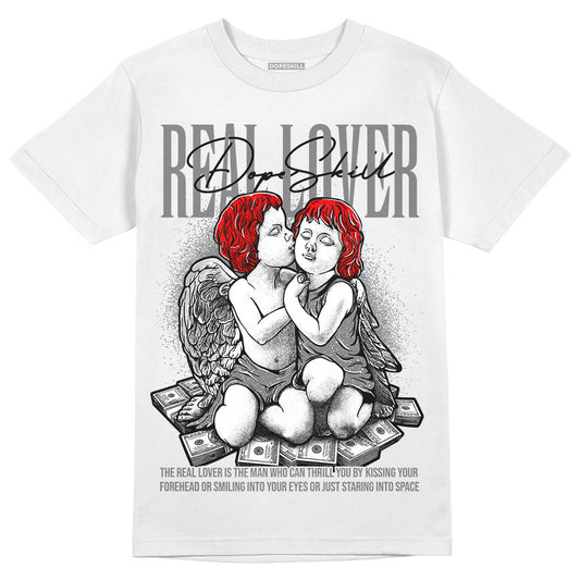 Jordan 4 Retro 'Wet Cement' DopeSkill T-Shirt Real Lover Graphic Streetwear - White