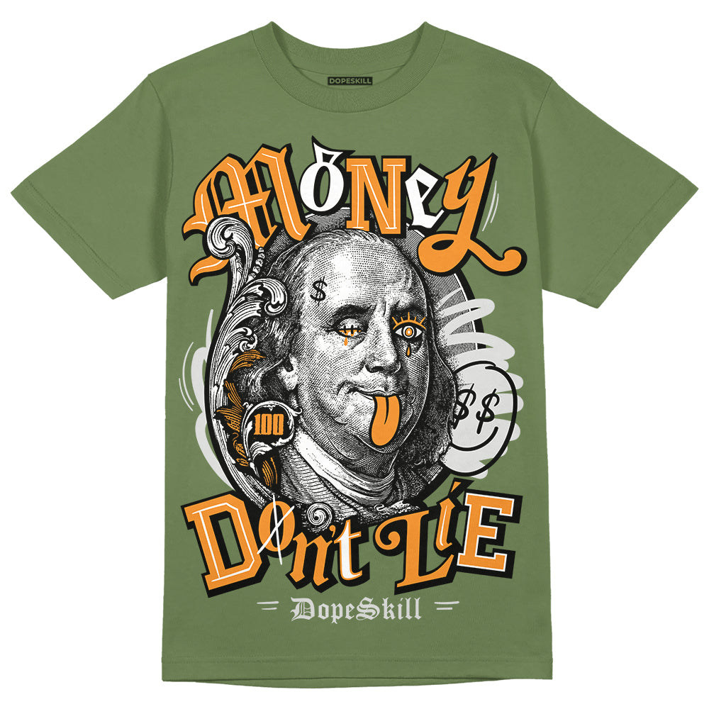 Jordan 5 "Olive" DopeSkill Olive T-Shirt Money Don't Lie Graphic Streetwear