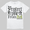 Jordan 4 GS “Light Lemon Twist” DopeSkill T-Shirt Protect Me From Evil Graphic Streetwear - White