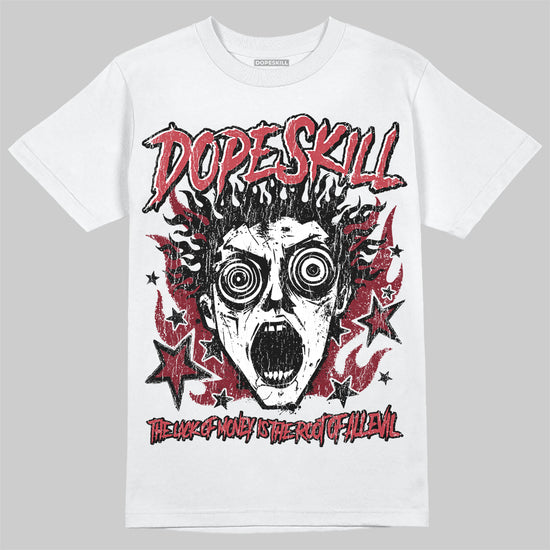 Jordan 4 “Sierra Red" DopeSkill T-Shirt Root of Evil Graphic Streetwear - White