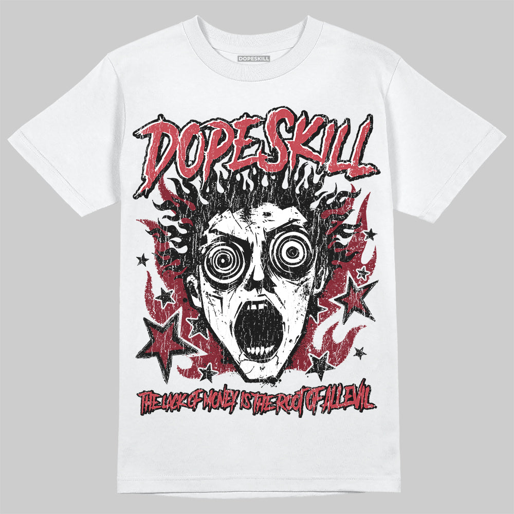 Jordan 4 “Sierra Red" DopeSkill T-Shirt Root of Evil Graphic Streetwear - White