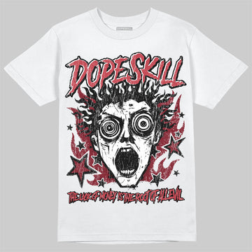 Jordan 4 “Sierra Red" DopeSkill T-Shirt Root of Evil Graphic Streetwear - White