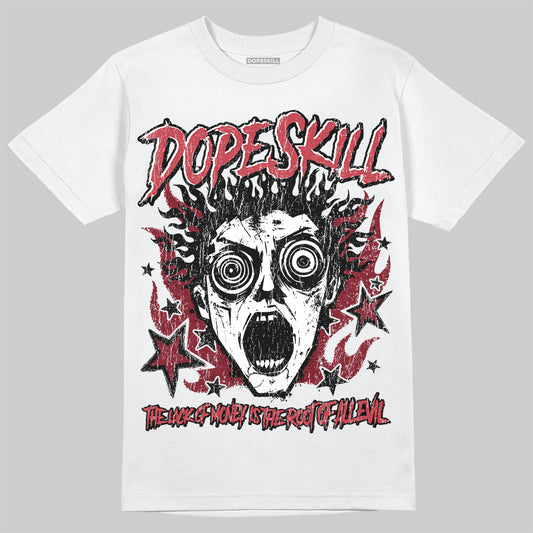 Jordan 4 “Sierra Red" DopeSkill T-Shirt Root of Evil Graphic Streetwear - White