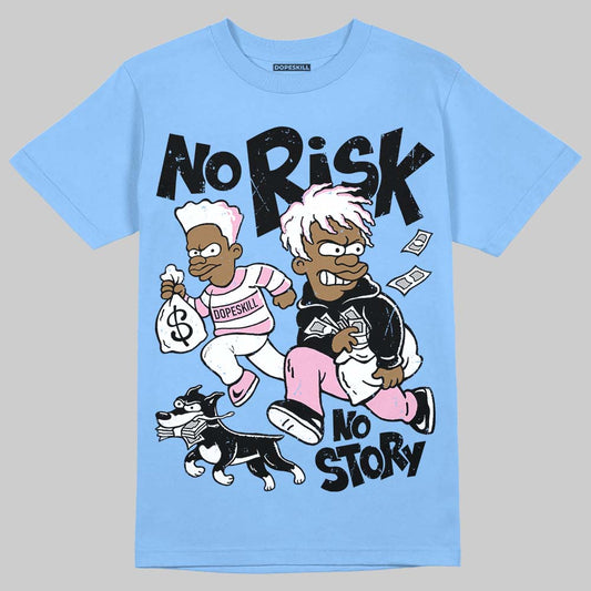 Vans Knu Stack Vintage Satin Dream Blue DopeSkill Blue T-shirt No Risk No Story Graphic Streetwear