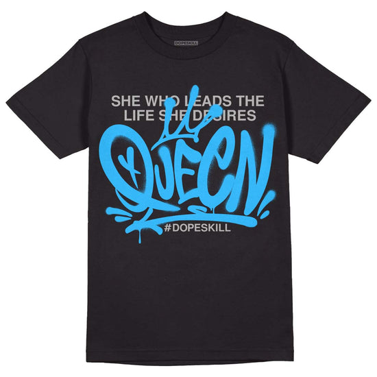 Jordan 2 Low "University Blue" DopeSkill T-Shirt Queen Graphic Streetwear - Black