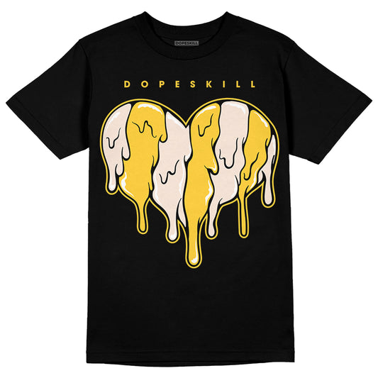 Jordan 4 "Sail" DopeSkill T-Shirt Slime Drip Heart Graphic Streetwear - Black
