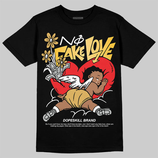 Jordan 12 "Phantom" DopeSkill T-Shirt No Fake Love  Graphic Streetwear - Black