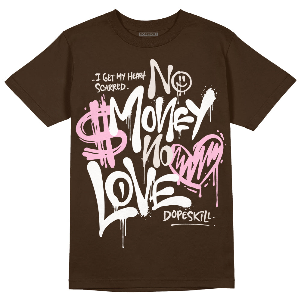 Jordan 11 Retro Neapolitan DopeSkill Velvet Brown T-Shirt No Money No Love Typo Graphic Streetwear