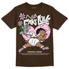 Jordan 11 Retro Neapolitan DopeSkill Velvet Brown  T-Shirt No Fake Love Graphic Streetwear