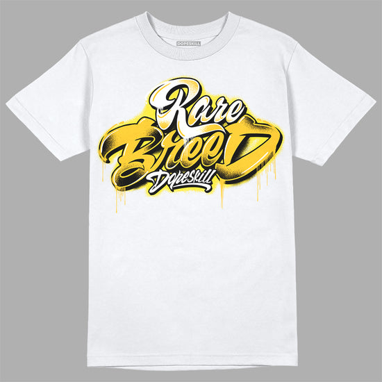 Jordan 4 Retro “Vivid Sulfur” DopeSkill T-Shirt Rare Breed Type Graphic Streetwear - White 