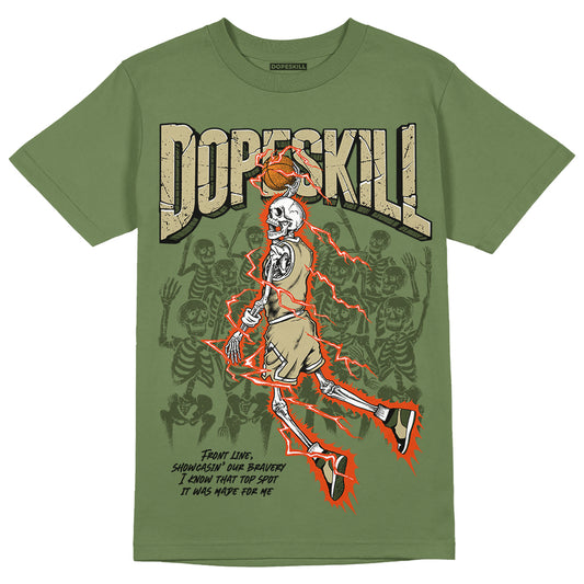 Olive Sneakers DopeSkill Olive T-shirt Thunder Dunk Graphic Streetwear