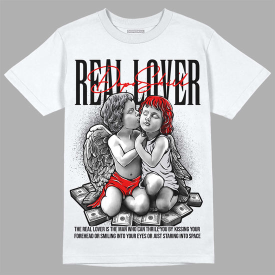 Jordan 2 Retro "Black Cement" DopeSkill T-Shirt Real Lover Graphic Streetwear - White