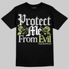Jordan 4 GS “Light Lemon Twist” DopeSkill T-Shirt Protect Me From Evil Graphic Streetwear - black