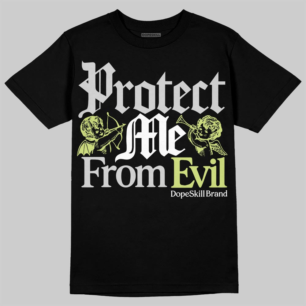Jordan 4 GS “Light Lemon Twist” DopeSkill T-Shirt Protect Me From Evil Graphic Streetwear - black