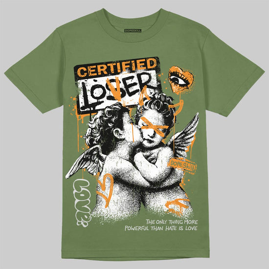 Jordan 5 "Olive" DopeSkill T-Shirt Certified Lover Graphic Streetwear - Military Green