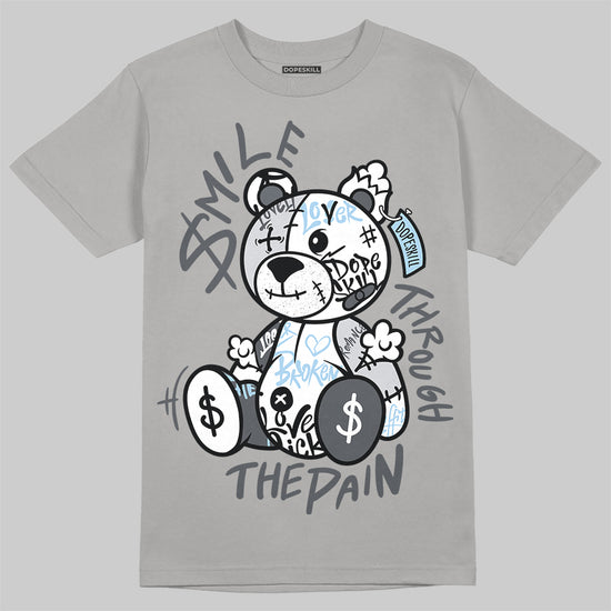 Jordan 5 Retro Wolf Grey (2026) DopeSkill T-Shirt Smile Through The Pain Graphic Streetwear - Gravel
