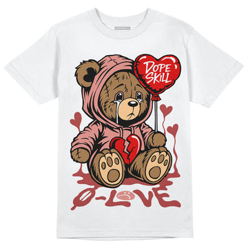 Jordan 13 “Dune Red” DopeSkill T-Shirt Broken Bear Graphic Streetwear - White