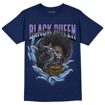 Jordan 5 SE “Georgetown” DopeSkill Midnight Navy T-Shirt New Black Queen Graphic Streetwear