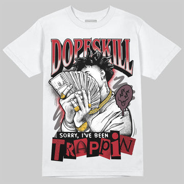 New Balance 1906R Silver Classic Crimson DopeSkill T-Shirt Sorry I've Been Trappin Graphic Streetwear - White