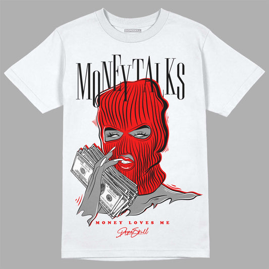 Jordan 12 “Cherry” DopeSkill T-Shirt Money Talks Graphic Streetwear - White